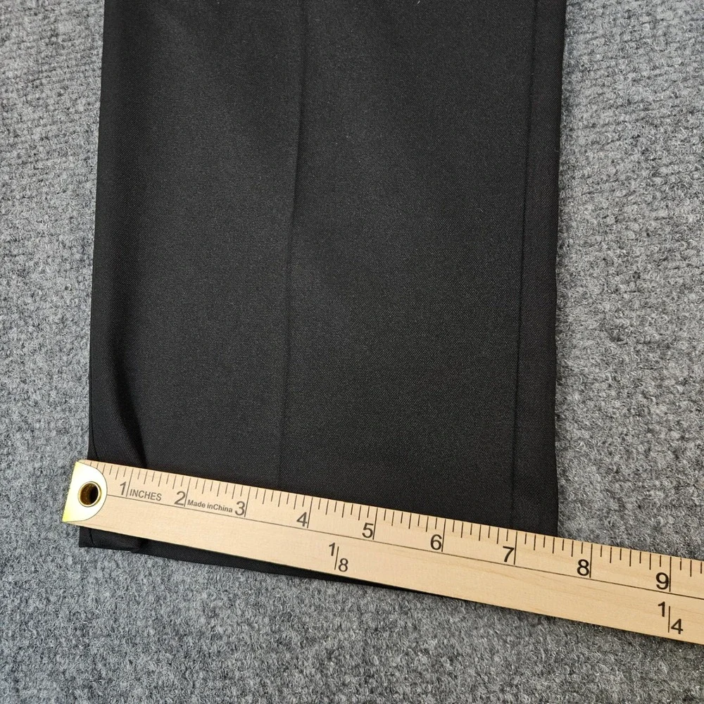 Haggar Cool 18 Pro Black Straight Fit Performance Dress Pants Mens 32x30